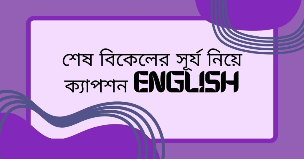 শেষ বিকেলের সূর্য নিয়ে ক্যাপশন english