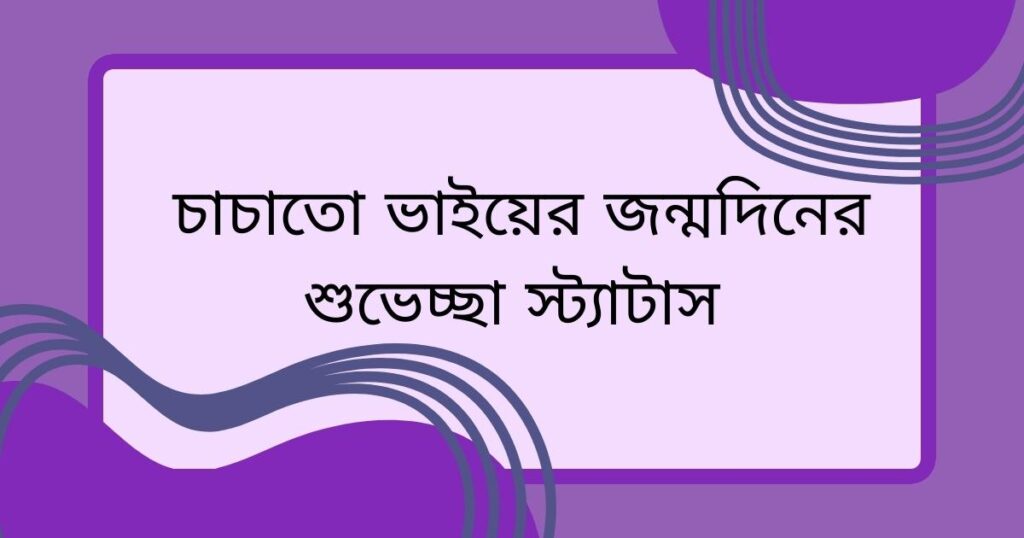 চাচাতো ভাইয়ের জন্মদিনের শুভেচ্ছা স্ট্যাটাস 