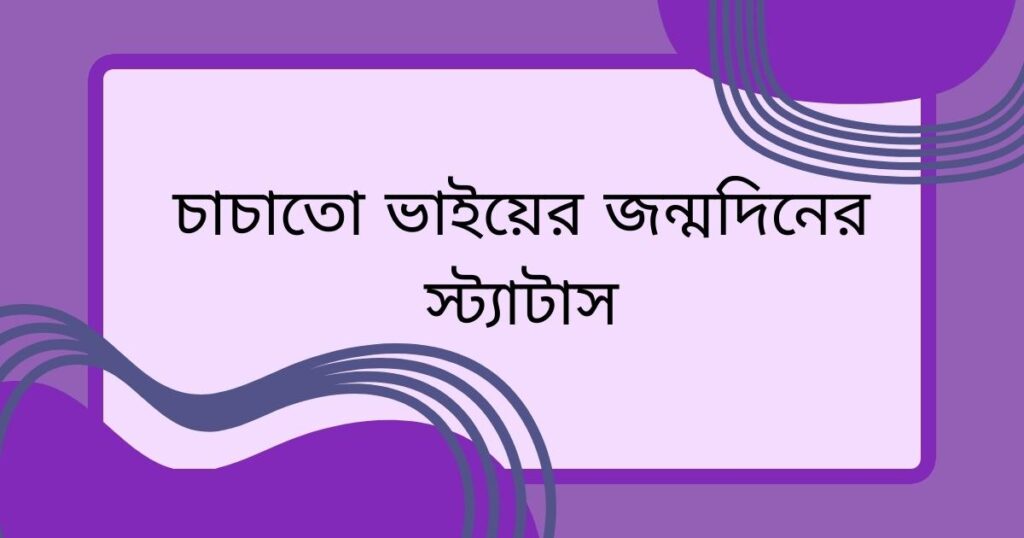 চাচাতো ভাইয়ের জন্মদিনের স্ট্যাটাস