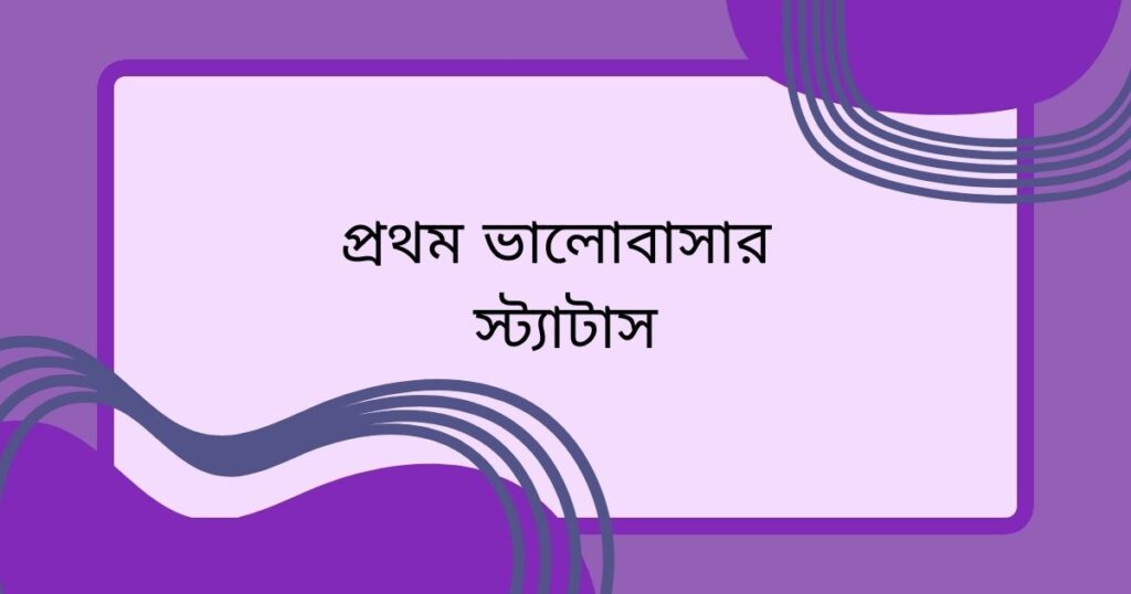 প্রথম ভালোবাসার স্ট্যাটাস ও কিছু কথা