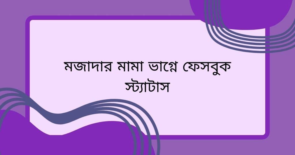 মামা ভাগ্নি নিয়ে ক্যাপশন